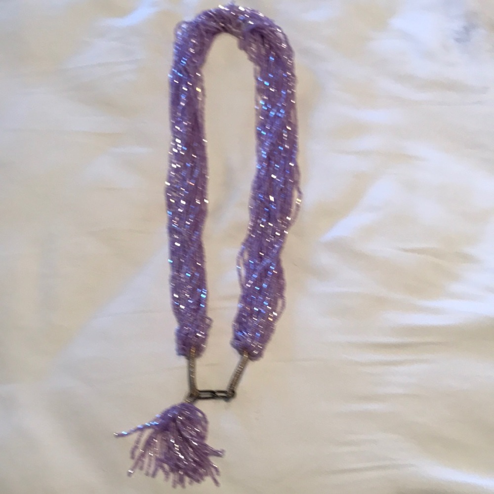 Amethyst beaded necklace